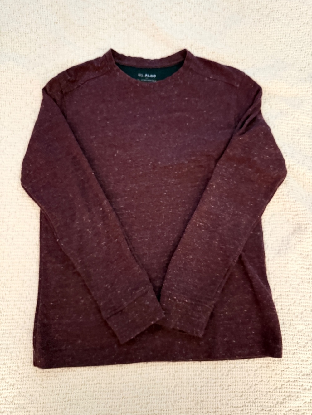 01.ALGO maroon long sleeve tee